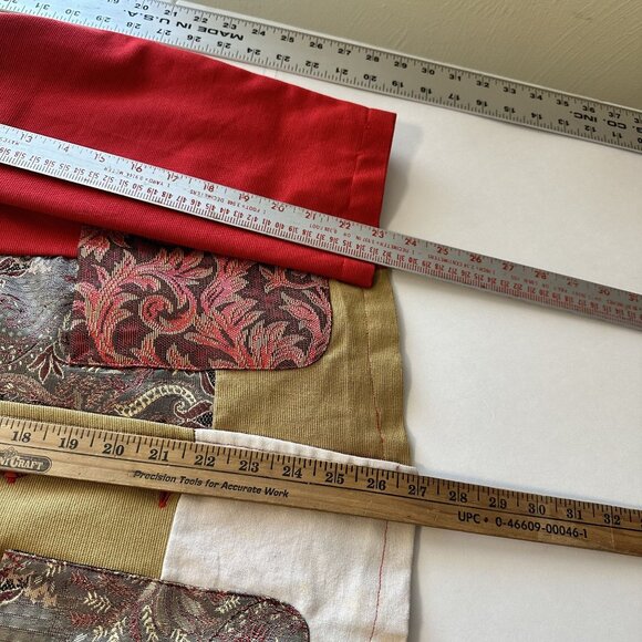 Vtg Allure Womens Red Patchwork Jacket Large Blazer Cotton Blend 1980s - Picture 5 of 7